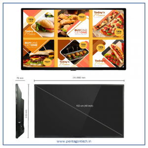 40 inch Professional Display Network Signage Solutions