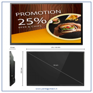 50" inch Signage screen with content management software